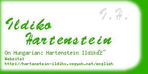 ildiko hartenstein business card